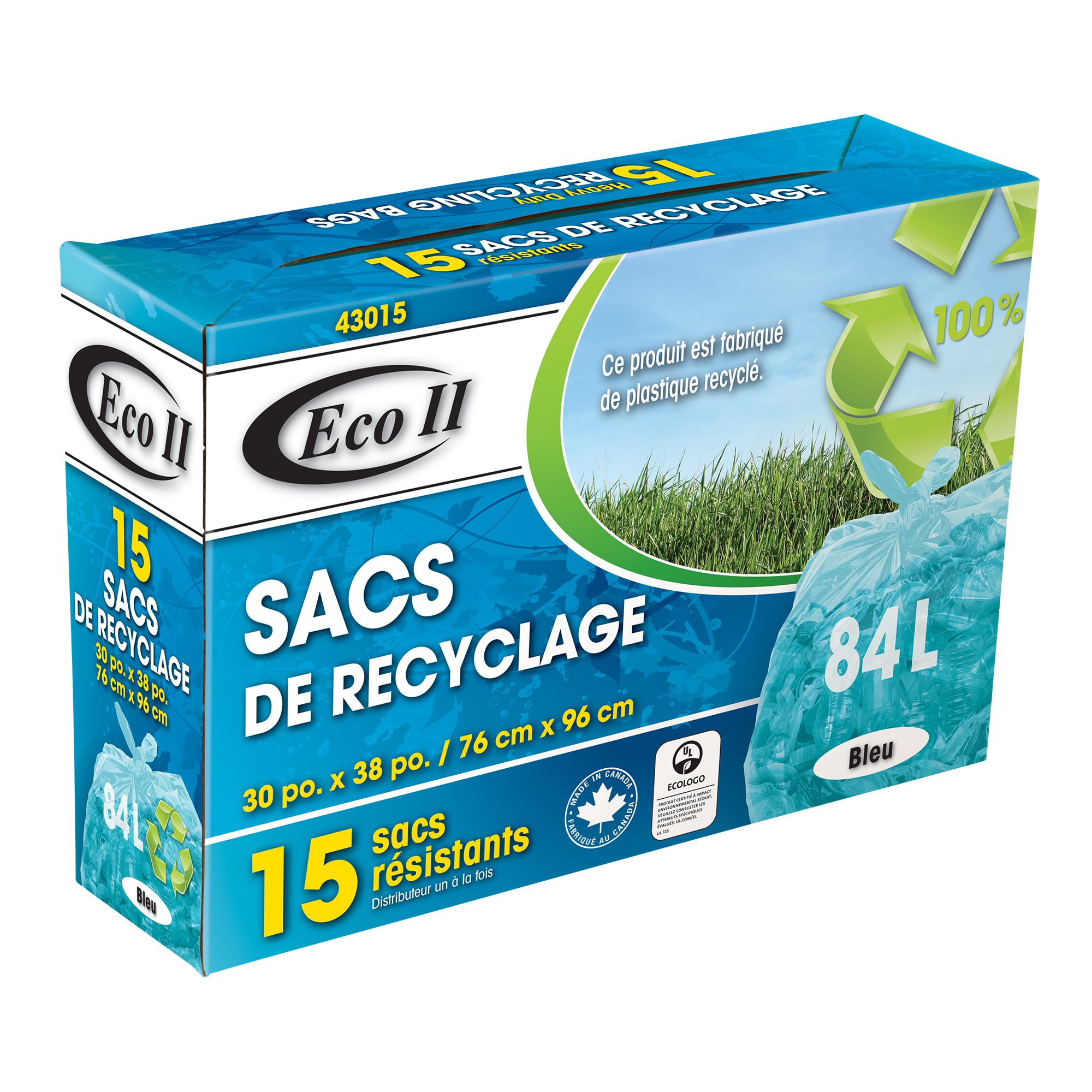 Clair Sacs Sacs 140 G Refuser Poubelle Déchets recyclage des déchets 18" X 29" X 39" NEUF 